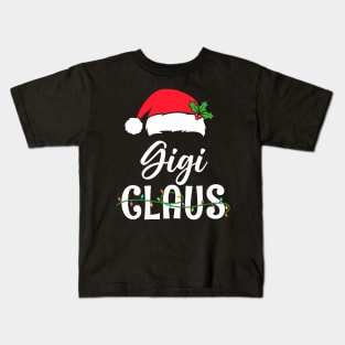 Gigi Claus Santa Funny Christmas Pajama Matching Family Kids T-Shirt